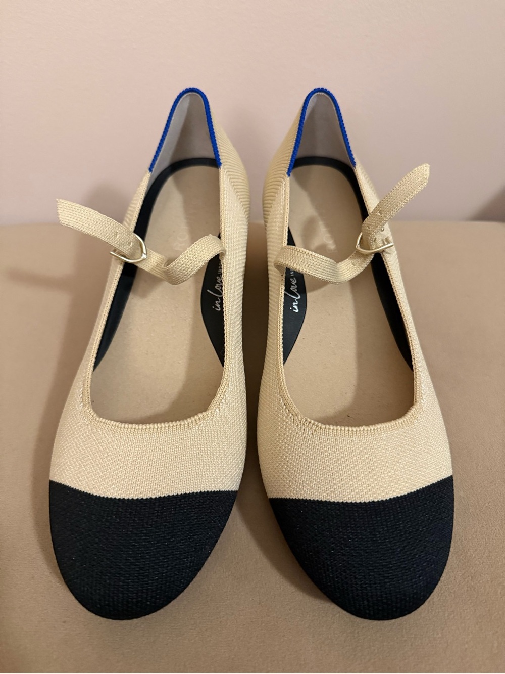 NWOT Rothy’s the Maryjane heel cream captoe size 8
